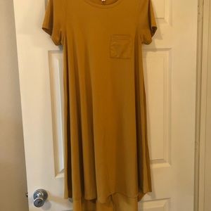 Golden High Low Swoop Dress